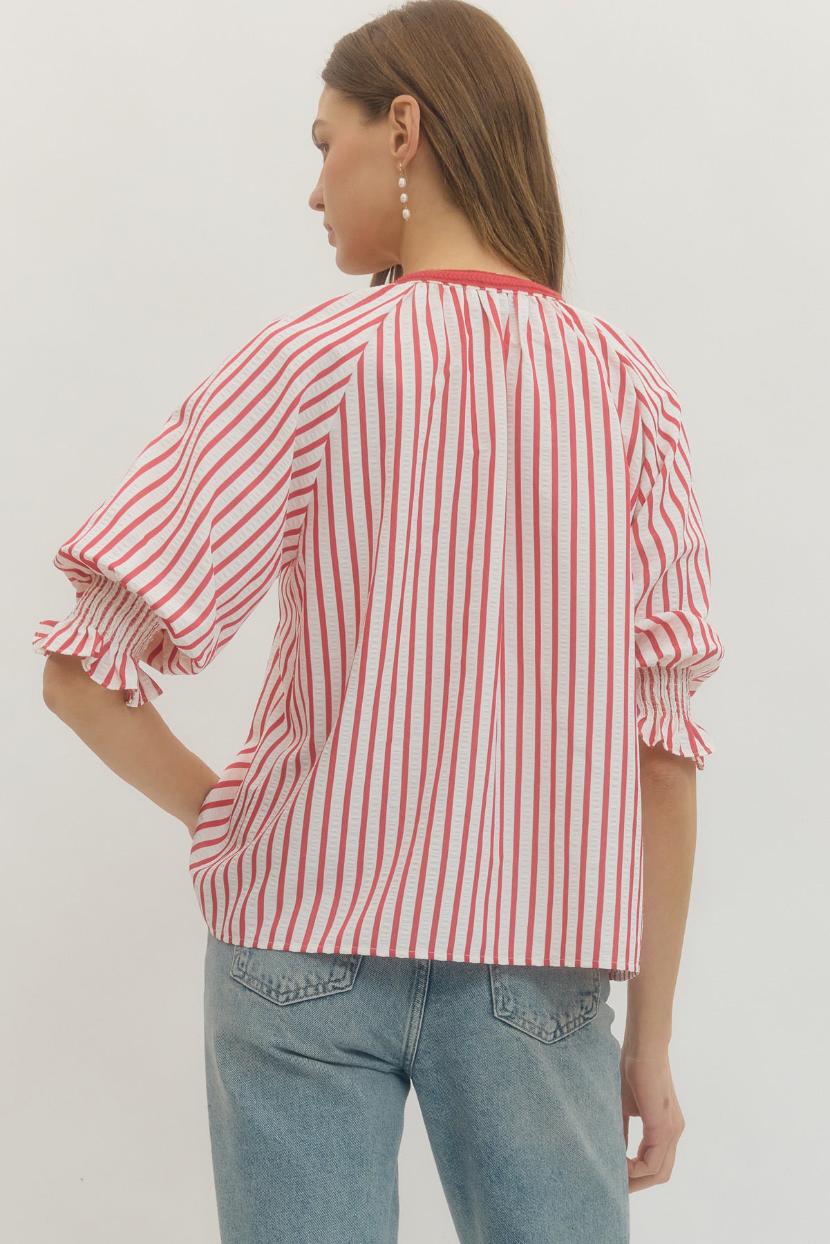 Embroidered blouse red (Copy)