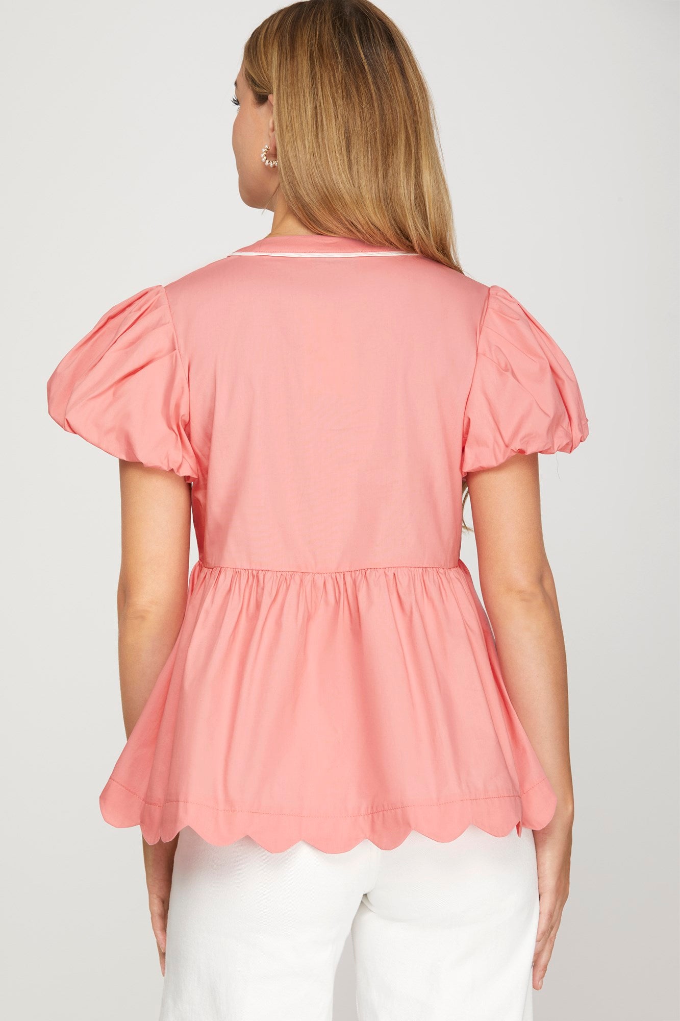 Cap bubble Sleeve front bow