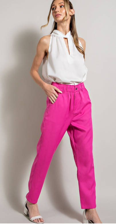 BANDED STRAIGHT PANTS
