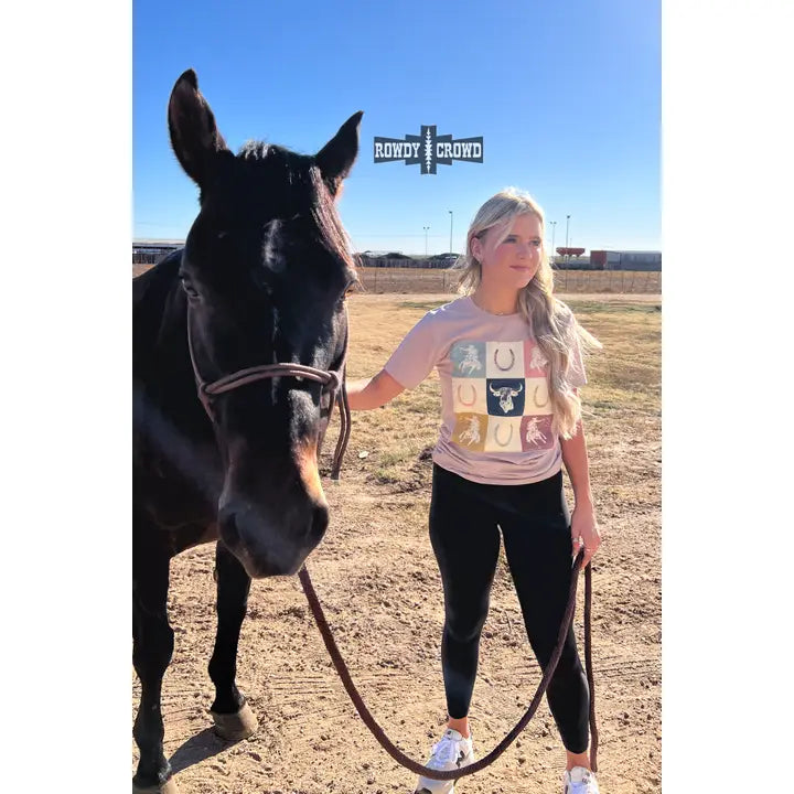 Rodeo Tee Cowboy squares