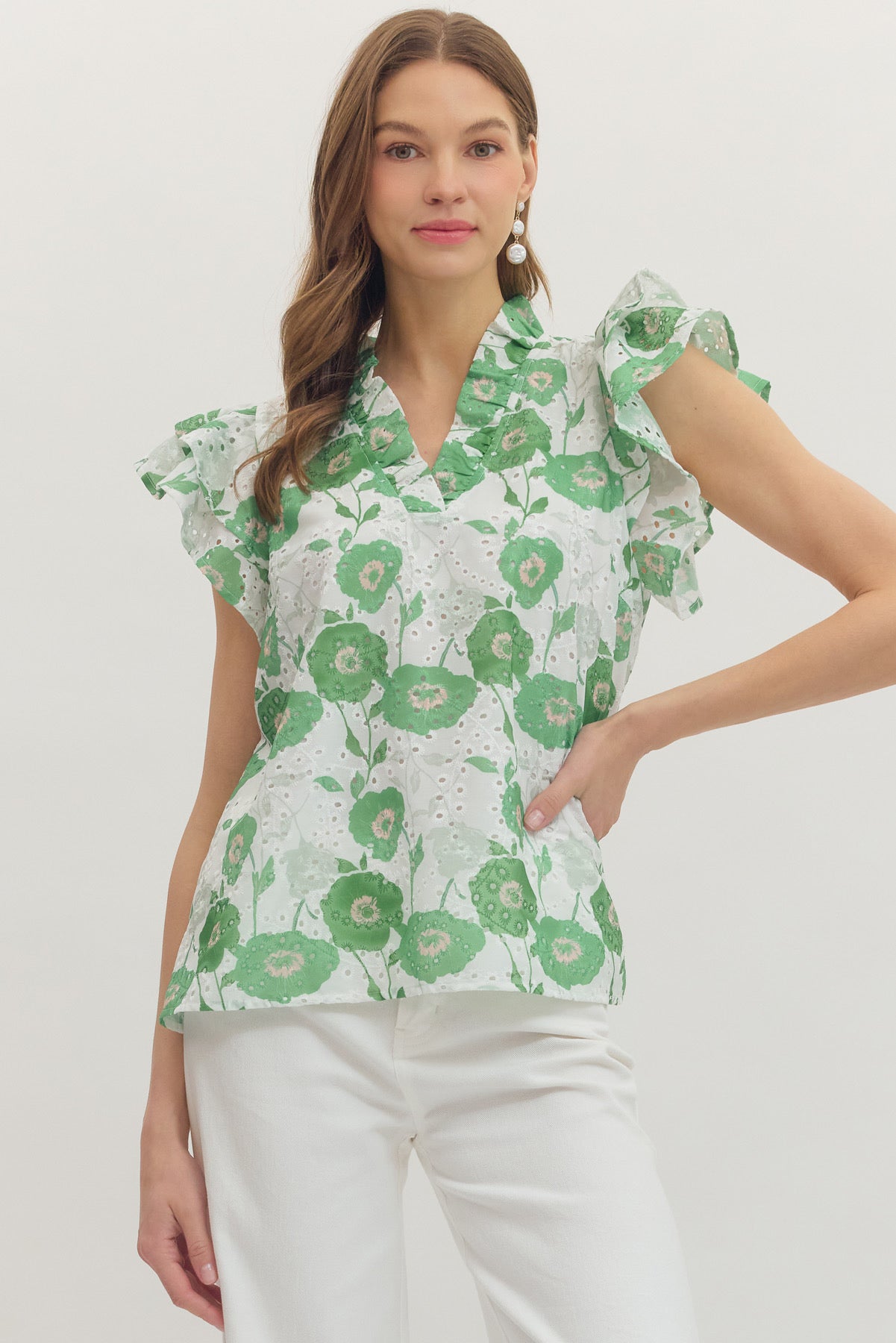 Green blouse entro