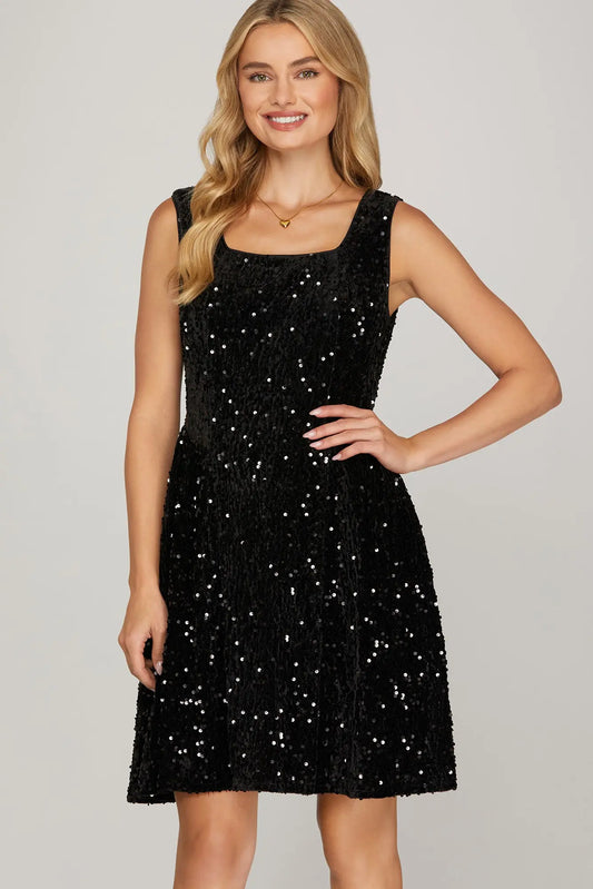 Sleveless sequin dress