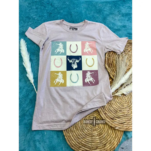 Rodeo Tee Cowboy squares