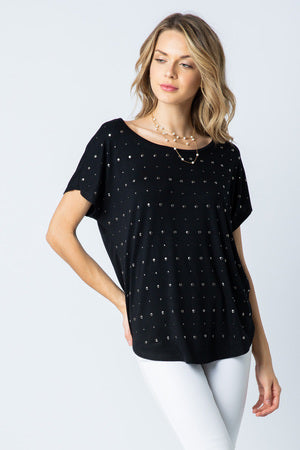 Round neck short sleeve jersey knit
