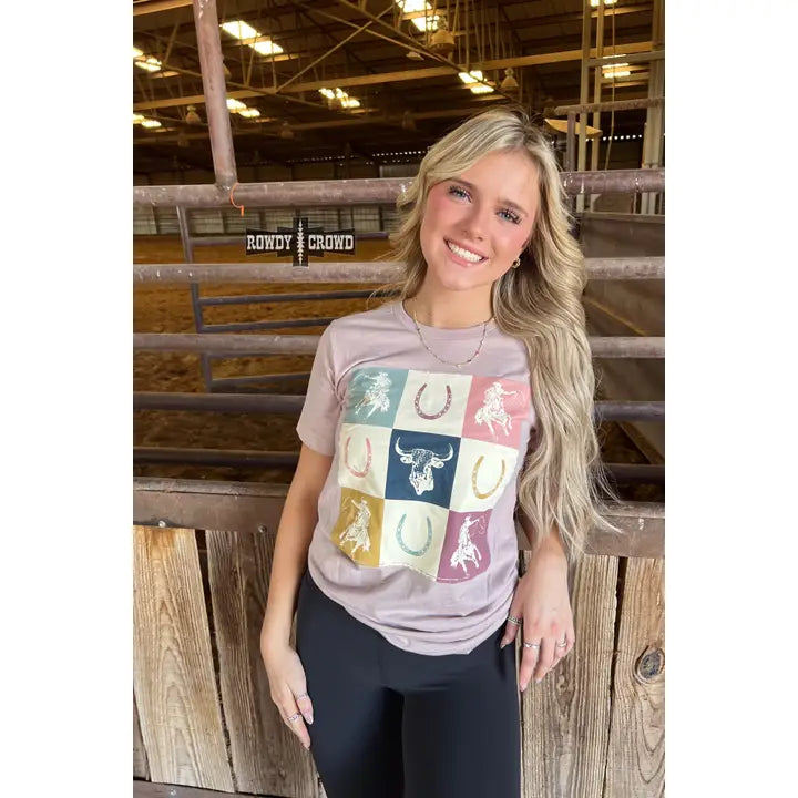 Rodeo Tee Cowboy squares