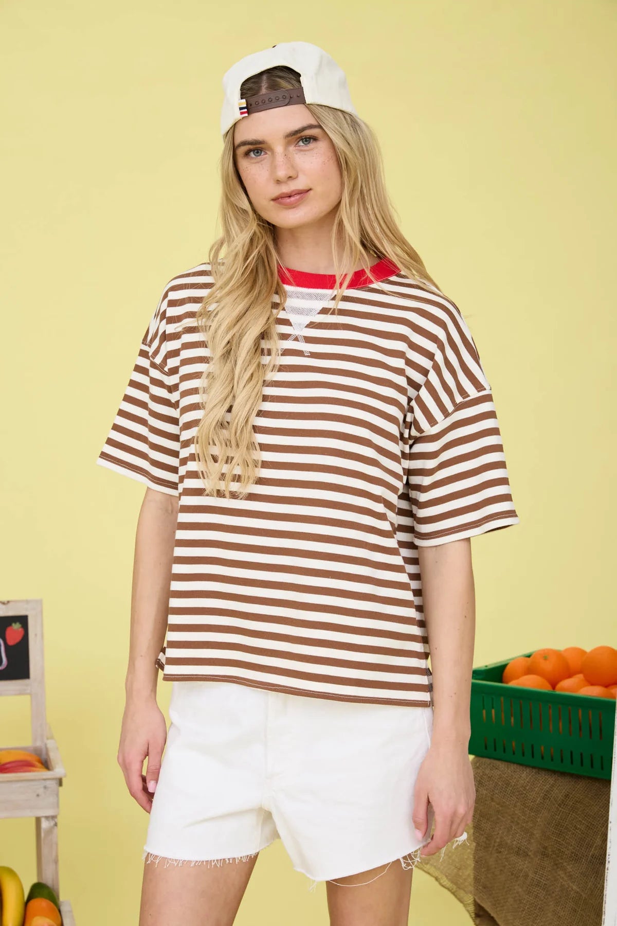 Stripe colorblock top