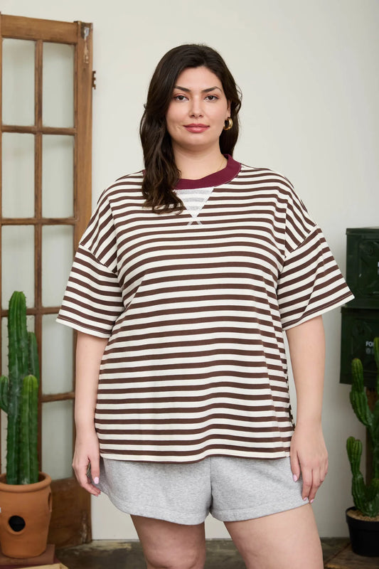 Stripe colorblock top