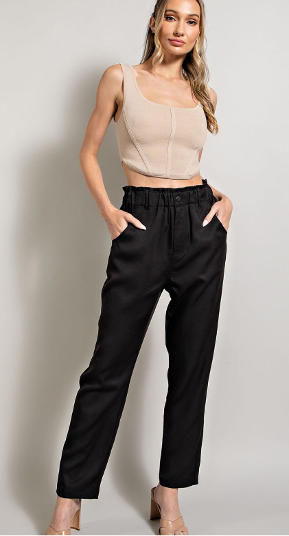 BANDED STRAIGHT PANTS