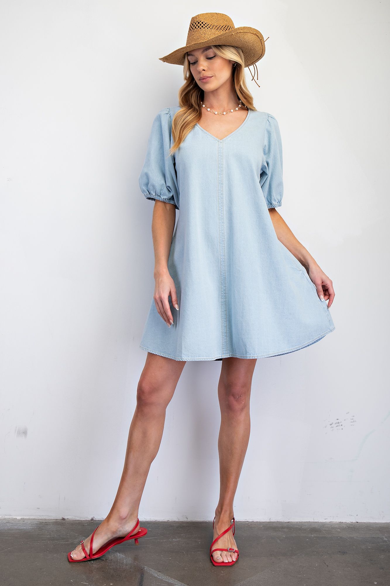 Washed Denim Dress