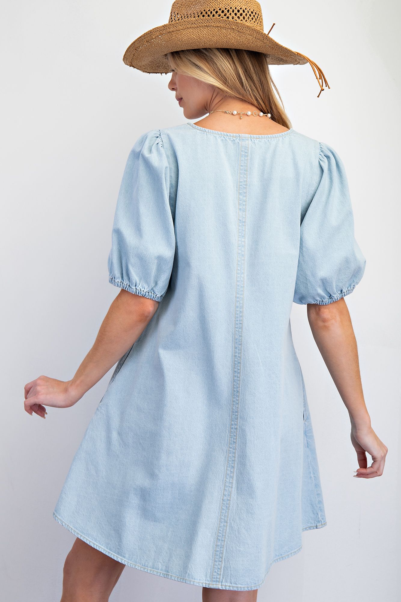 Washed Denim Dress