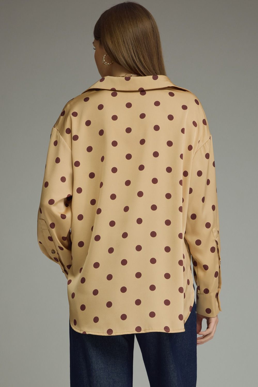 Polka dot long sleeve top